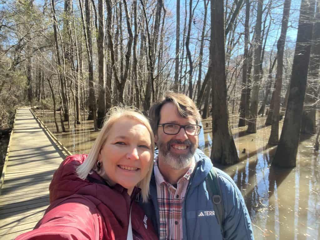 Congaree national park when the flood stage is reached