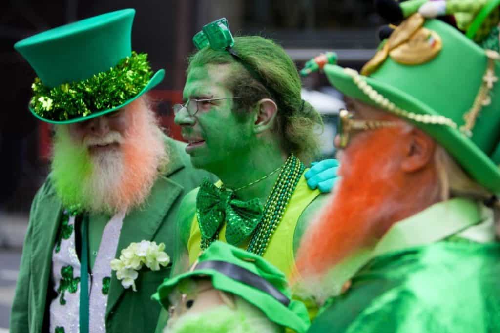 St. Patrick's Day parade attendees
