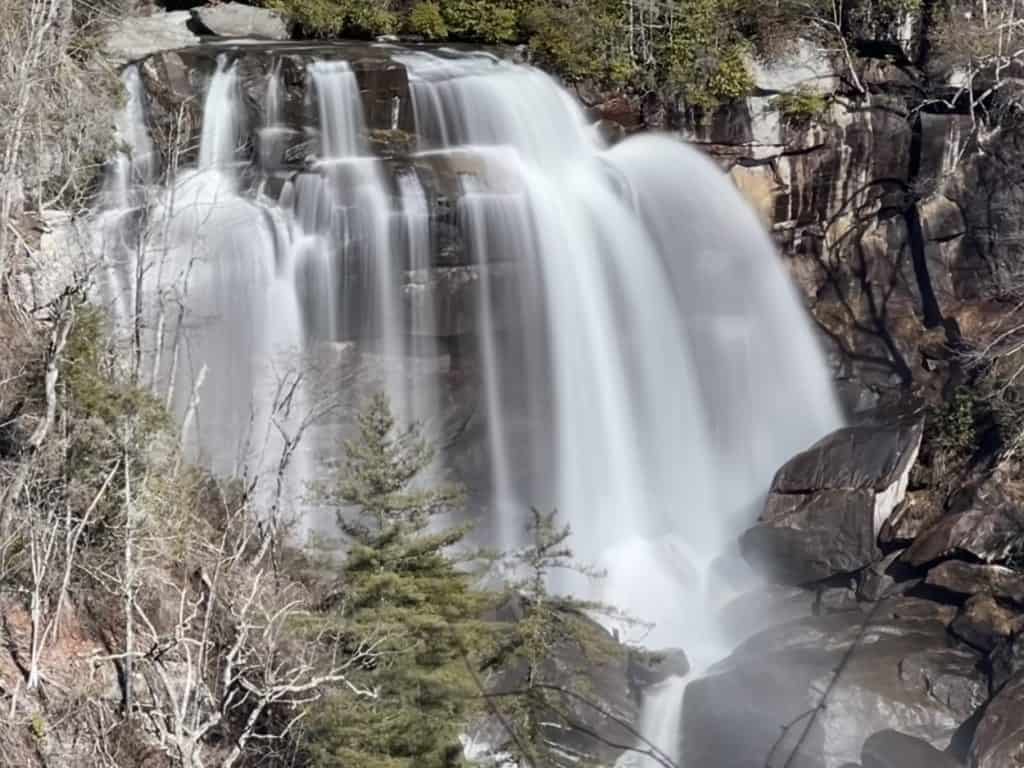 Close view of Upper Whitewater Falls