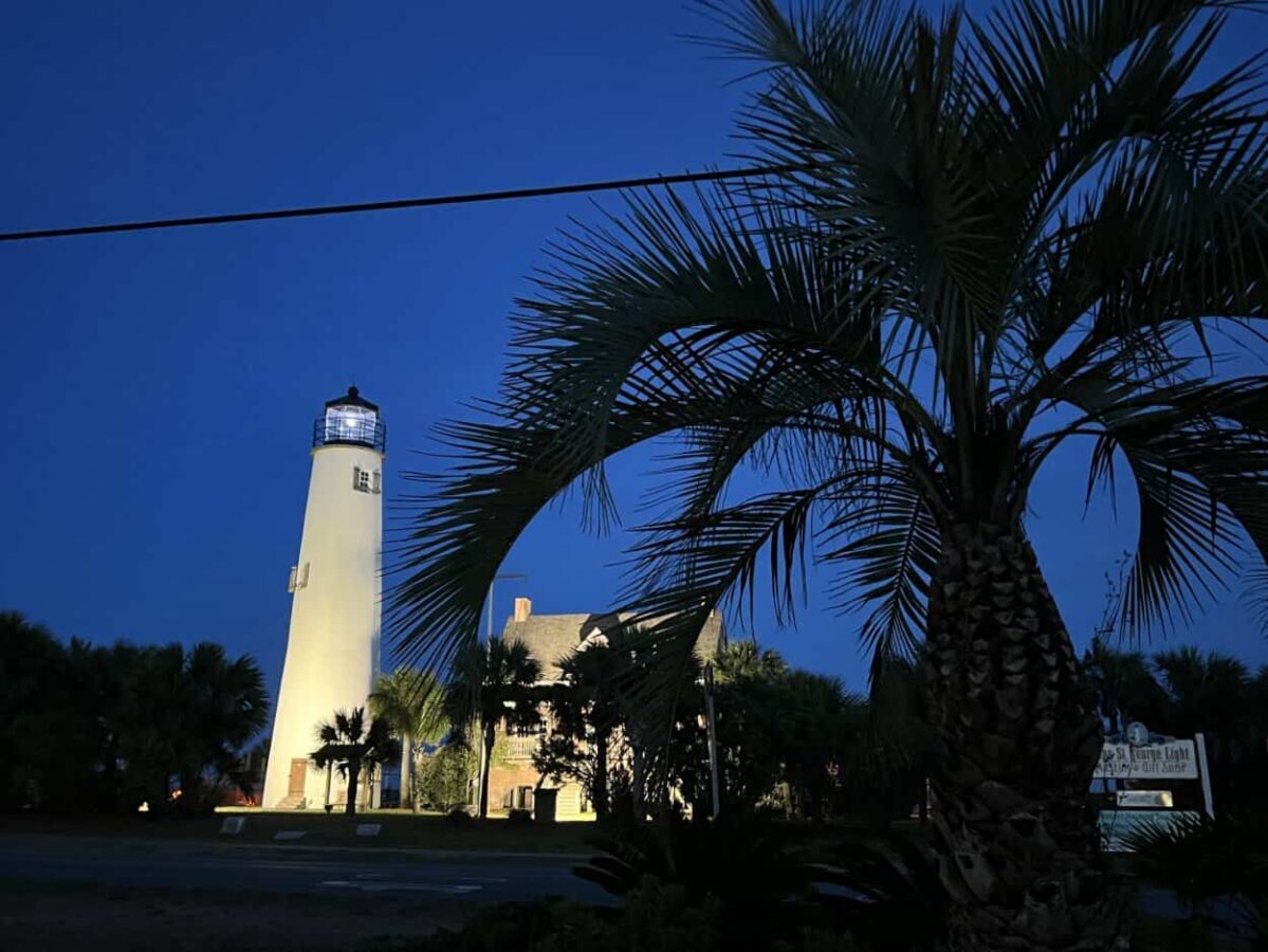 Cape St. George Light at dusk