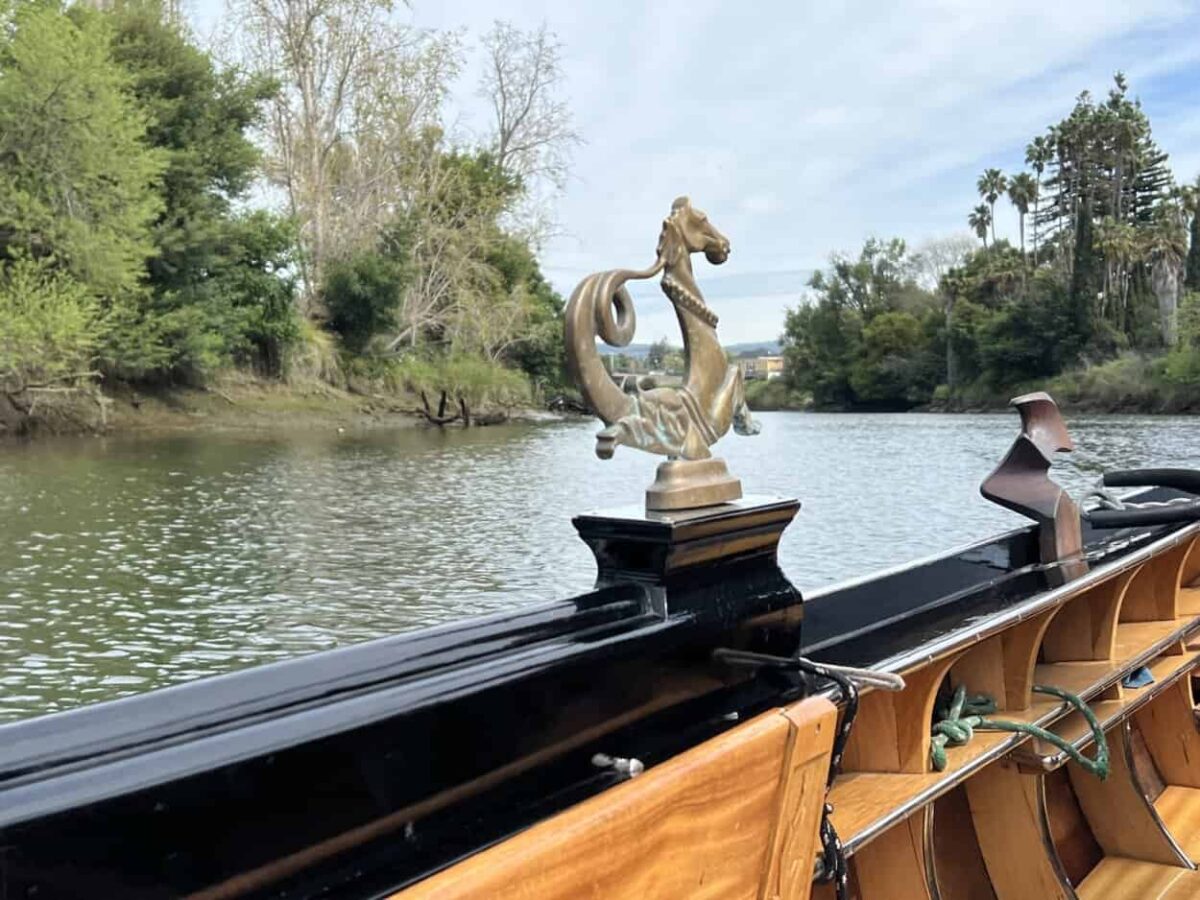 Metal figurine on a Napa gondola