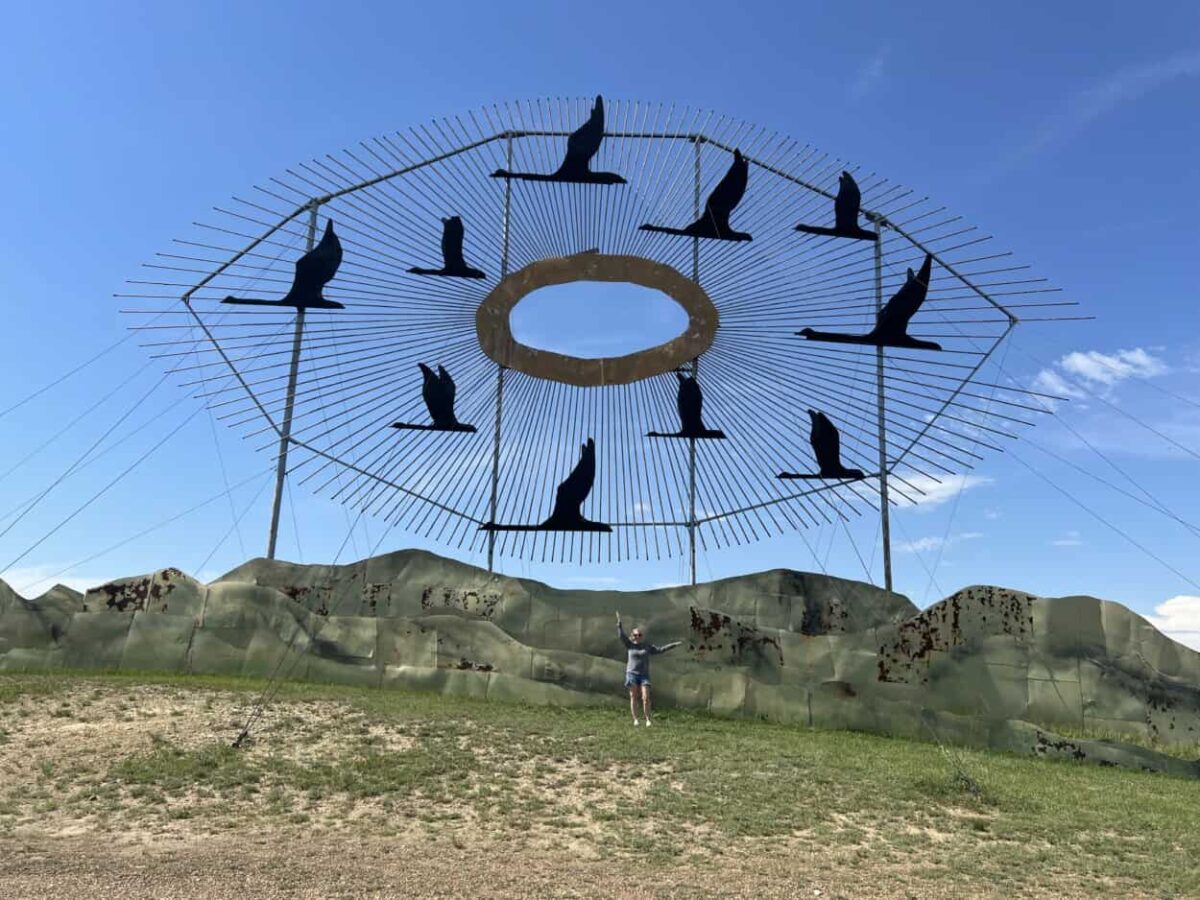 Geese in Flight roadside attraction on the Enchanted Highway, ND