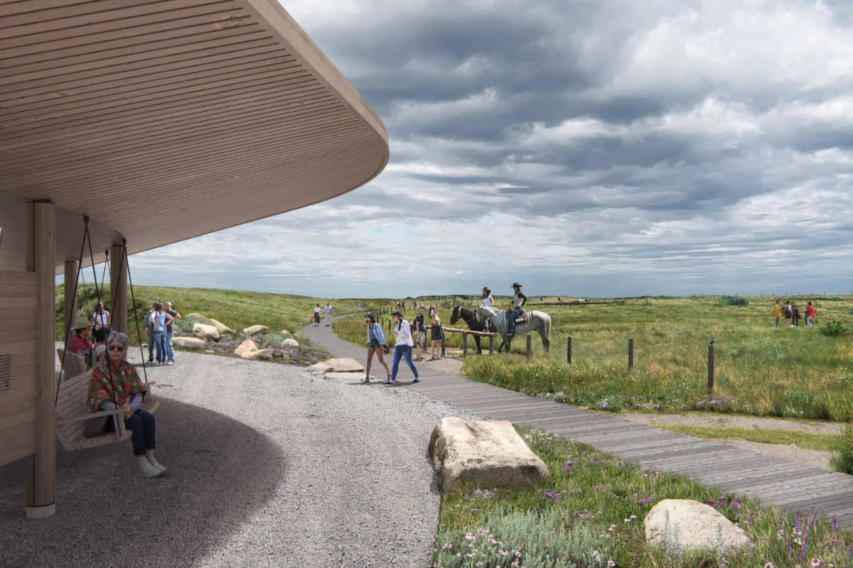 Rendering of the Theodore Roosevelt Presidential Library trailhead