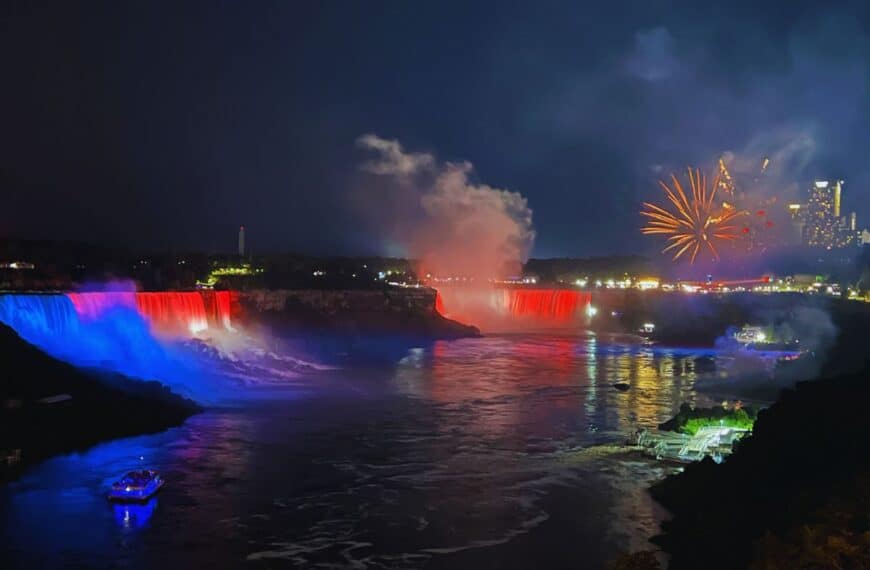 Is Niagara Falls worth visiting? Fireworks and illumination at night make many visitors say yes.