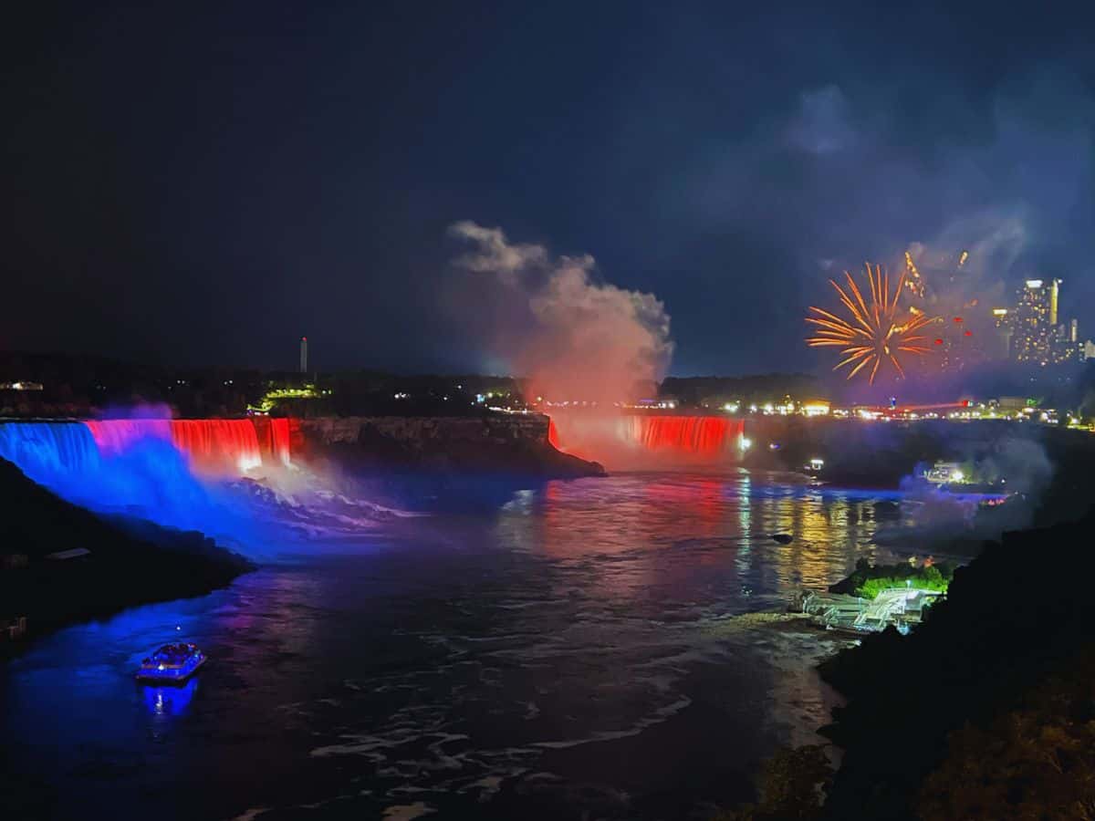 Is Niagara Falls worth visiting? Fireworks and illumination at night make many visitors say yes.