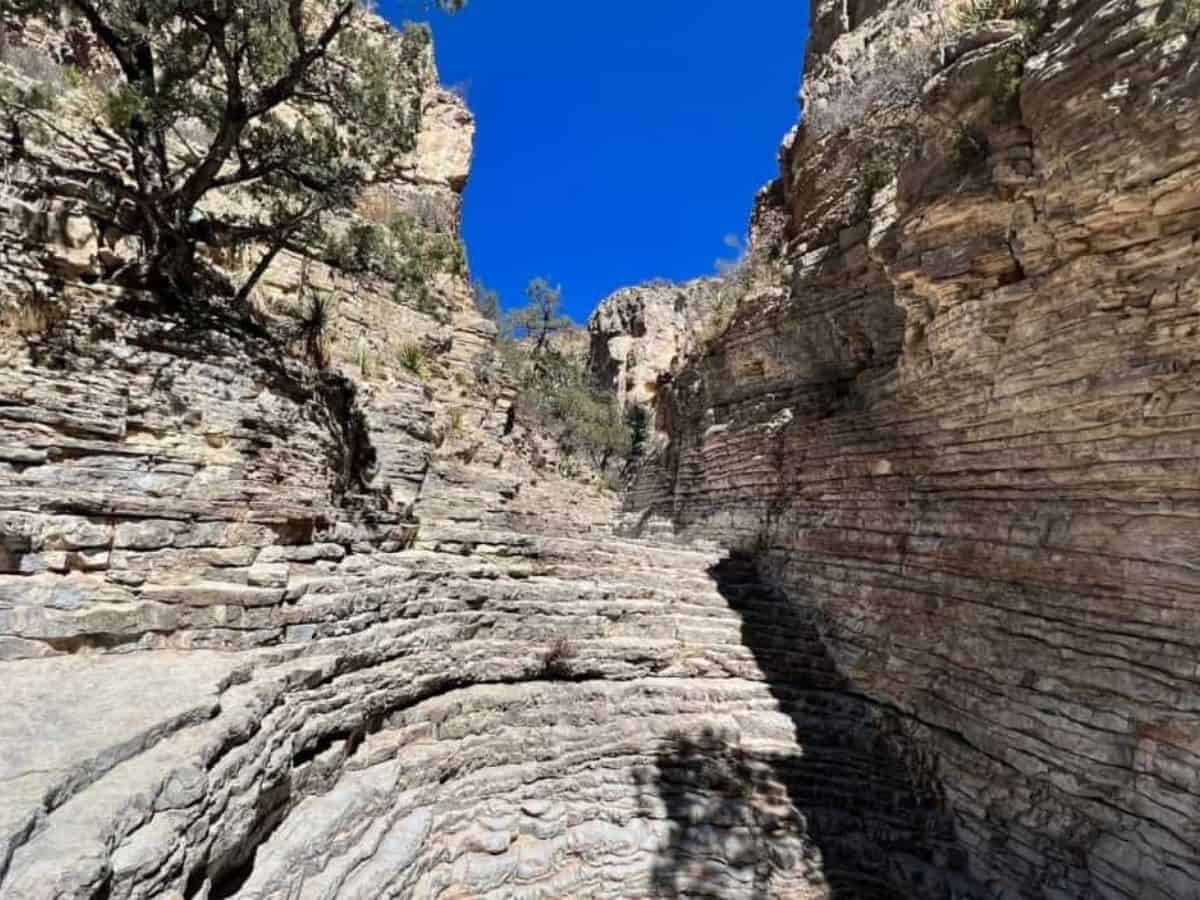 natural rock staircase, Devil's Hall Trail, Guadalupe Mountains National Park