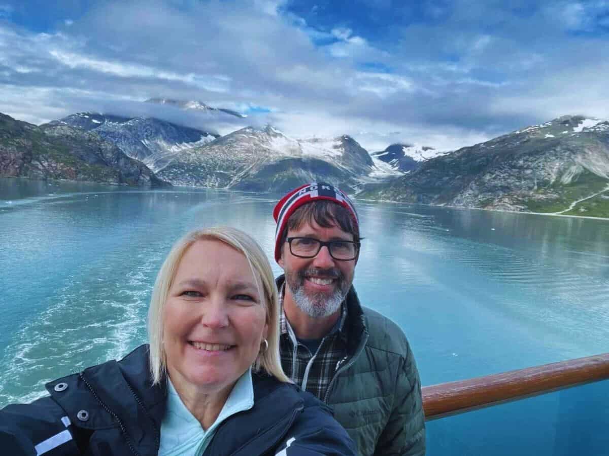 Scott McConkey and Julie McConkey of Miles with McConkey travel blog at Glacier Bay, Alaska