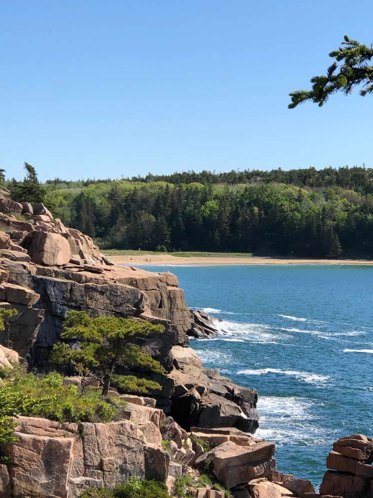 Acadia National Park features rocky shores
